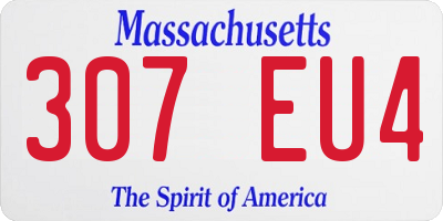 MA license plate 307EU4