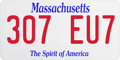 MA license plate 307EU7