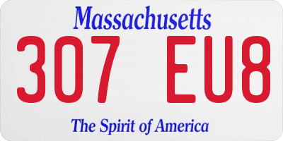 MA license plate 307EU8