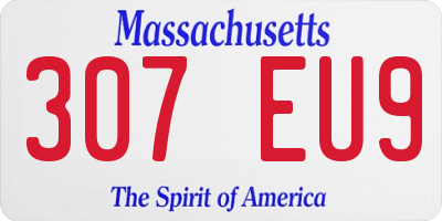 MA license plate 307EU9