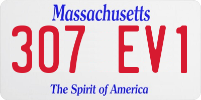 MA license plate 307EV1