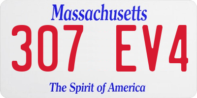 MA license plate 307EV4