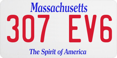 MA license plate 307EV6