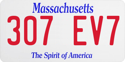 MA license plate 307EV7