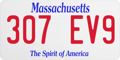 MA license plate 307EV9