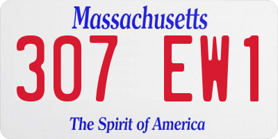 MA license plate 307EW1