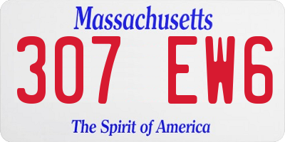 MA license plate 307EW6
