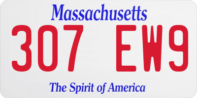 MA license plate 307EW9