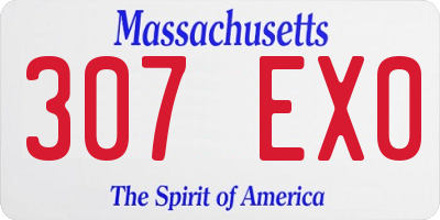 MA license plate 307EX0
