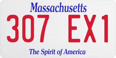 MA license plate 307EX1