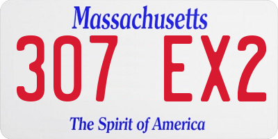 MA license plate 307EX2