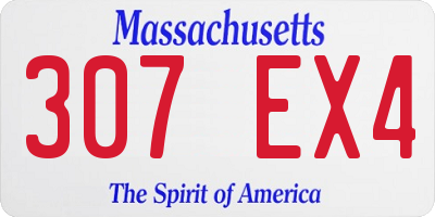 MA license plate 307EX4