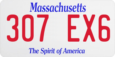 MA license plate 307EX6