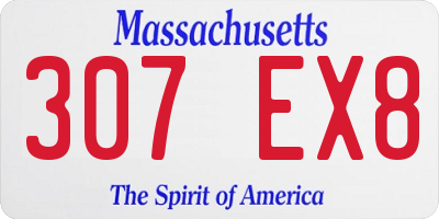MA license plate 307EX8