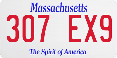 MA license plate 307EX9