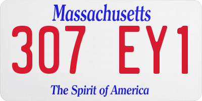 MA license plate 307EY1