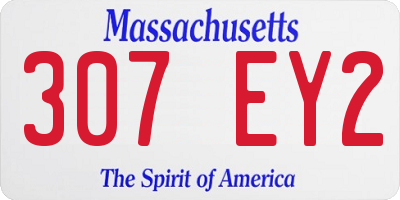 MA license plate 307EY2