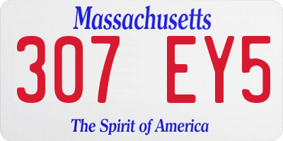 MA license plate 307EY5