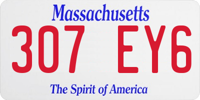 MA license plate 307EY6