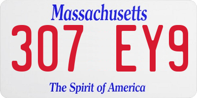 MA license plate 307EY9