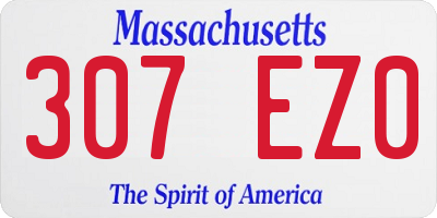 MA license plate 307EZ0