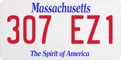 MA license plate 307EZ1
