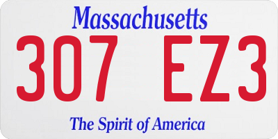 MA license plate 307EZ3