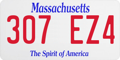 MA license plate 307EZ4