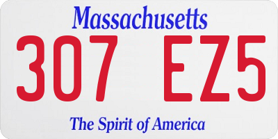 MA license plate 307EZ5