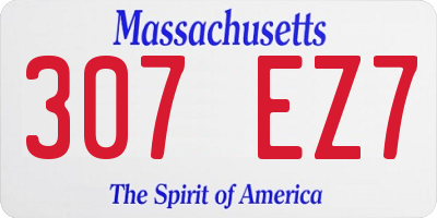 MA license plate 307EZ7