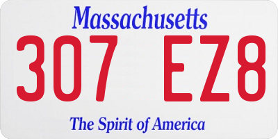 MA license plate 307EZ8