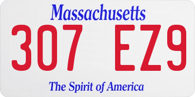 MA license plate 307EZ9