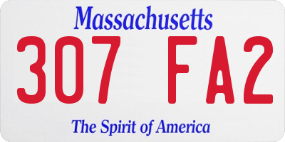 MA license plate 307FA2