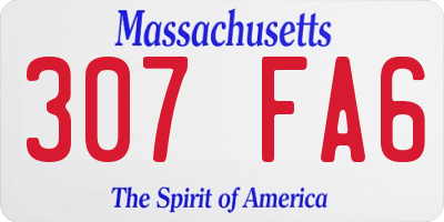 MA license plate 307FA6