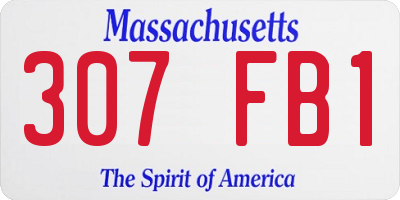 MA license plate 307FB1