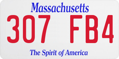MA license plate 307FB4