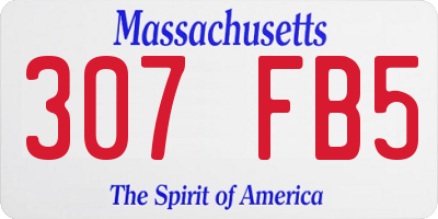 MA license plate 307FB5