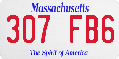 MA license plate 307FB6