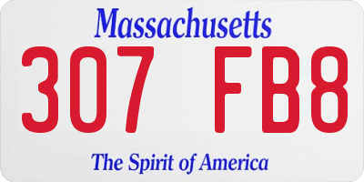 MA license plate 307FB8