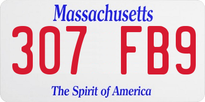 MA license plate 307FB9