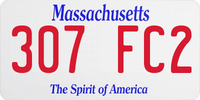 MA license plate 307FC2
