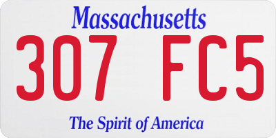 MA license plate 307FC5