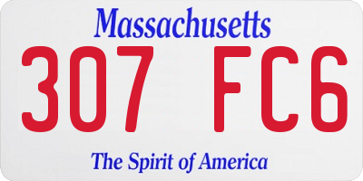 MA license plate 307FC6