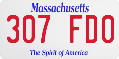 MA license plate 307FD0