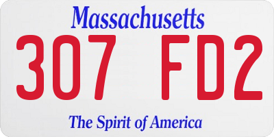 MA license plate 307FD2