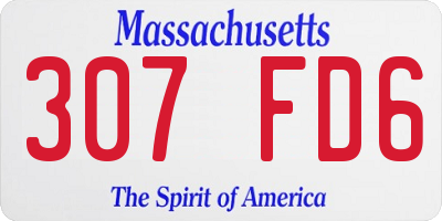 MA license plate 307FD6
