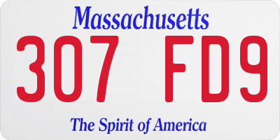 MA license plate 307FD9
