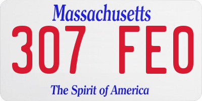 MA license plate 307FE0