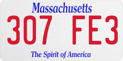 MA license plate 307FE3