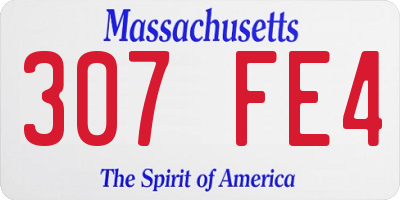 MA license plate 307FE4
